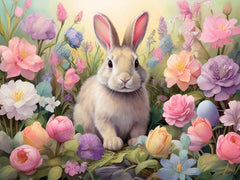 Easter Bunny Watercolor Seamless Pattern - CraftNest - Digital Crafting and Art