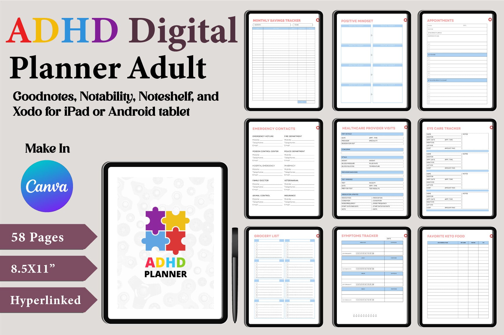 ADHD Adult Planner