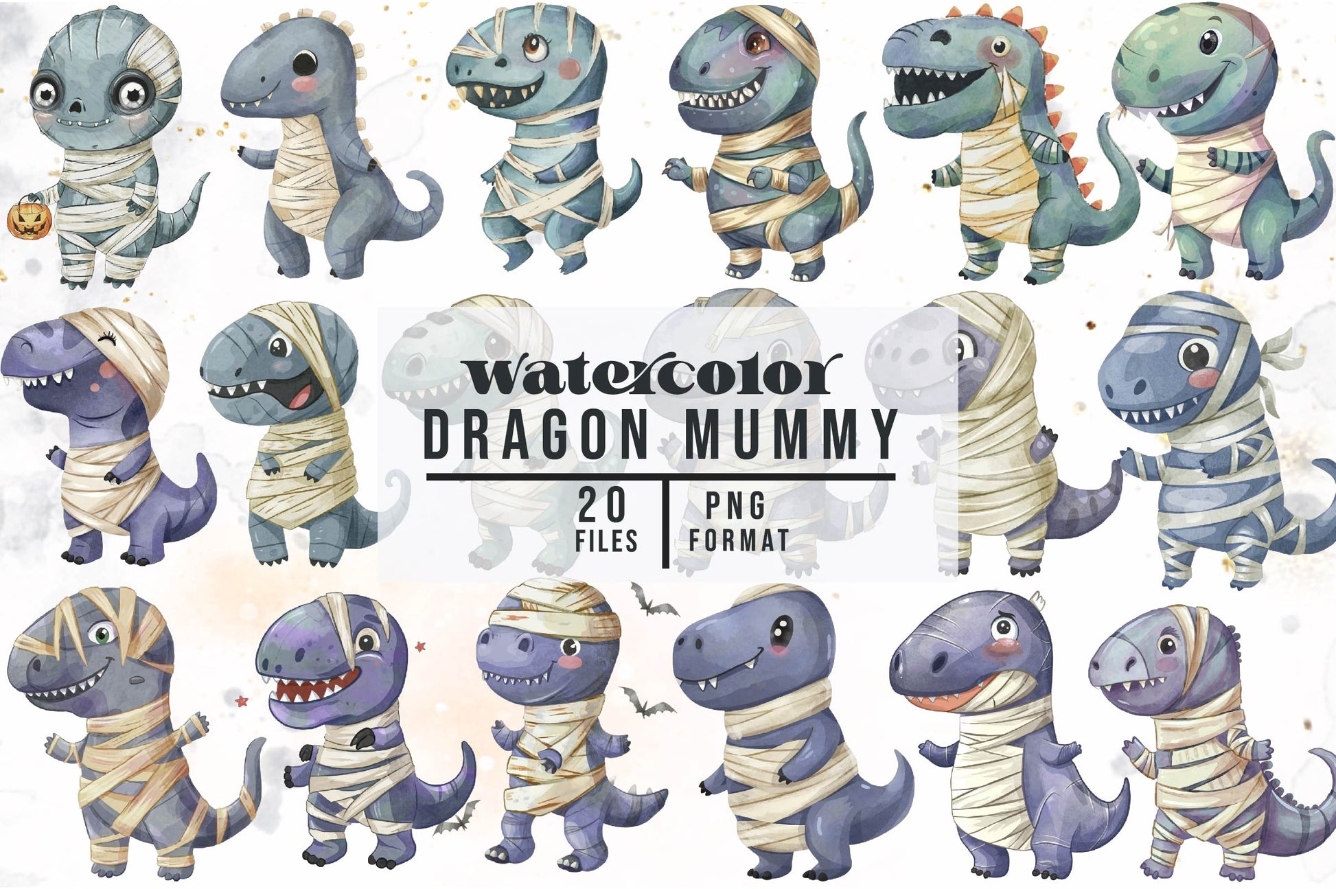 Dragon Mummy Clipart Bundle - CraftNest - Digital Crafting and Art