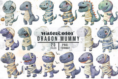 Dragon Mummy Clipart Bundle - CraftNest - Digital Crafting and Art