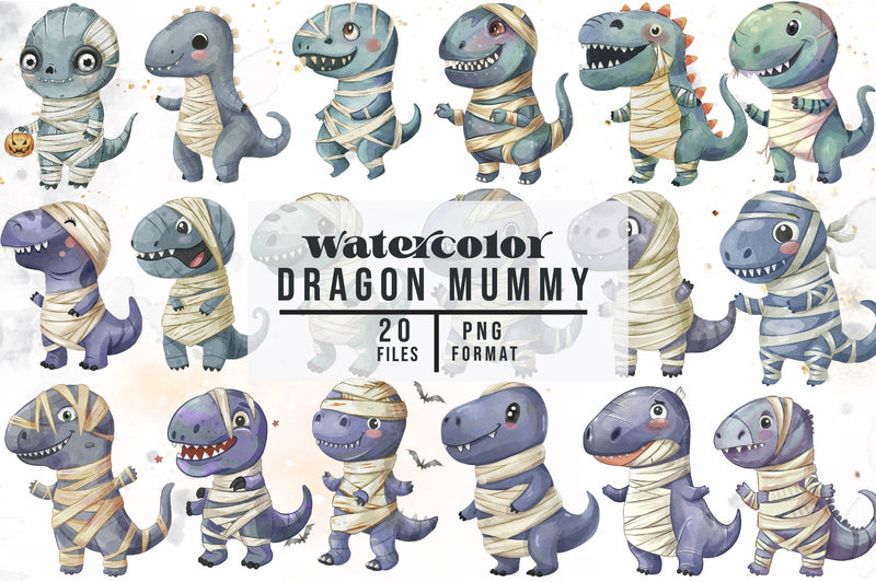 Dragon Mummy Clipart Bundle - CraftNest - Digital Crafting and Art