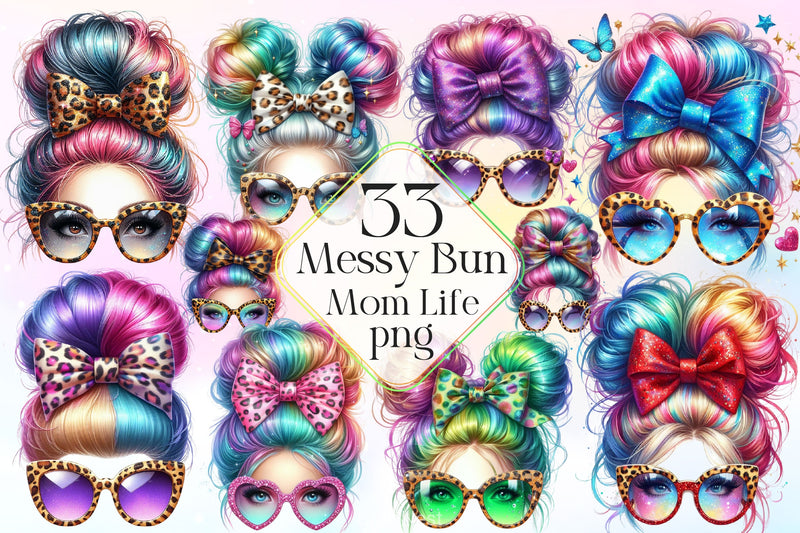 Messy Bun Mom Life Clipart Bundle 2 - CraftNest - Digital Crafting and Art
