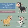 Cows Quirky Clipart Bundle