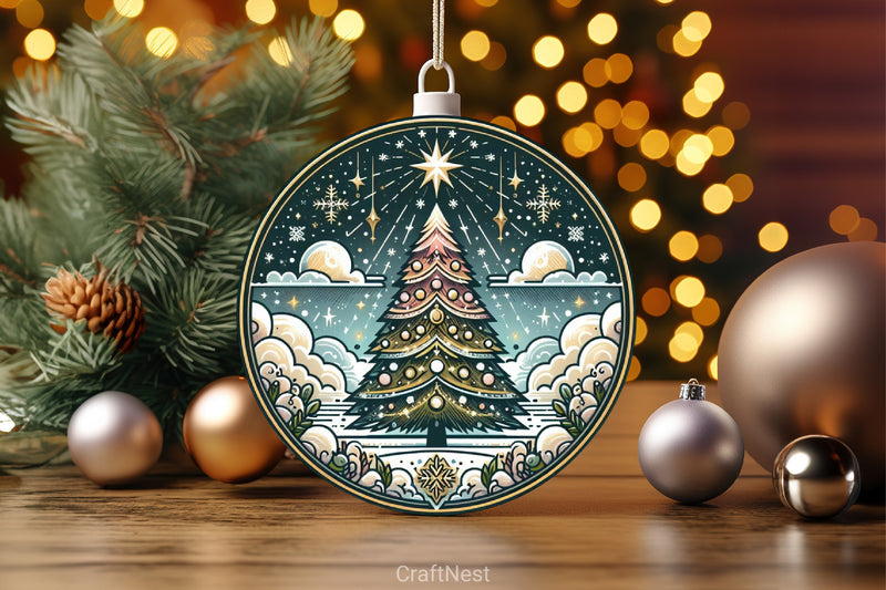 Stained Glass Christmas Tree Clipart Bundle - CraftNest - Digital Crafting and Art