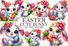 Cute Easter Bunny Clipart Bundle 49