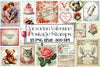 Victorian Valentine Stamps Clipart Bundle