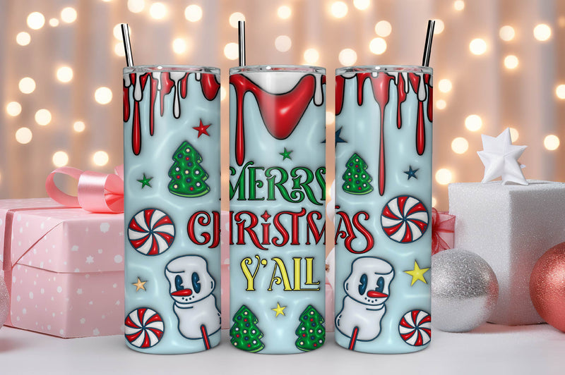 3D Inflated Christmas Tumbler Bundle 17 - CraftNest - Digital Crafting and Art