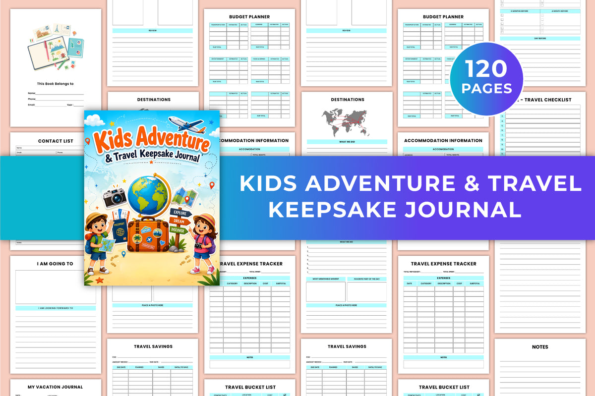 Kids Adventure Travel Keepsake Journal