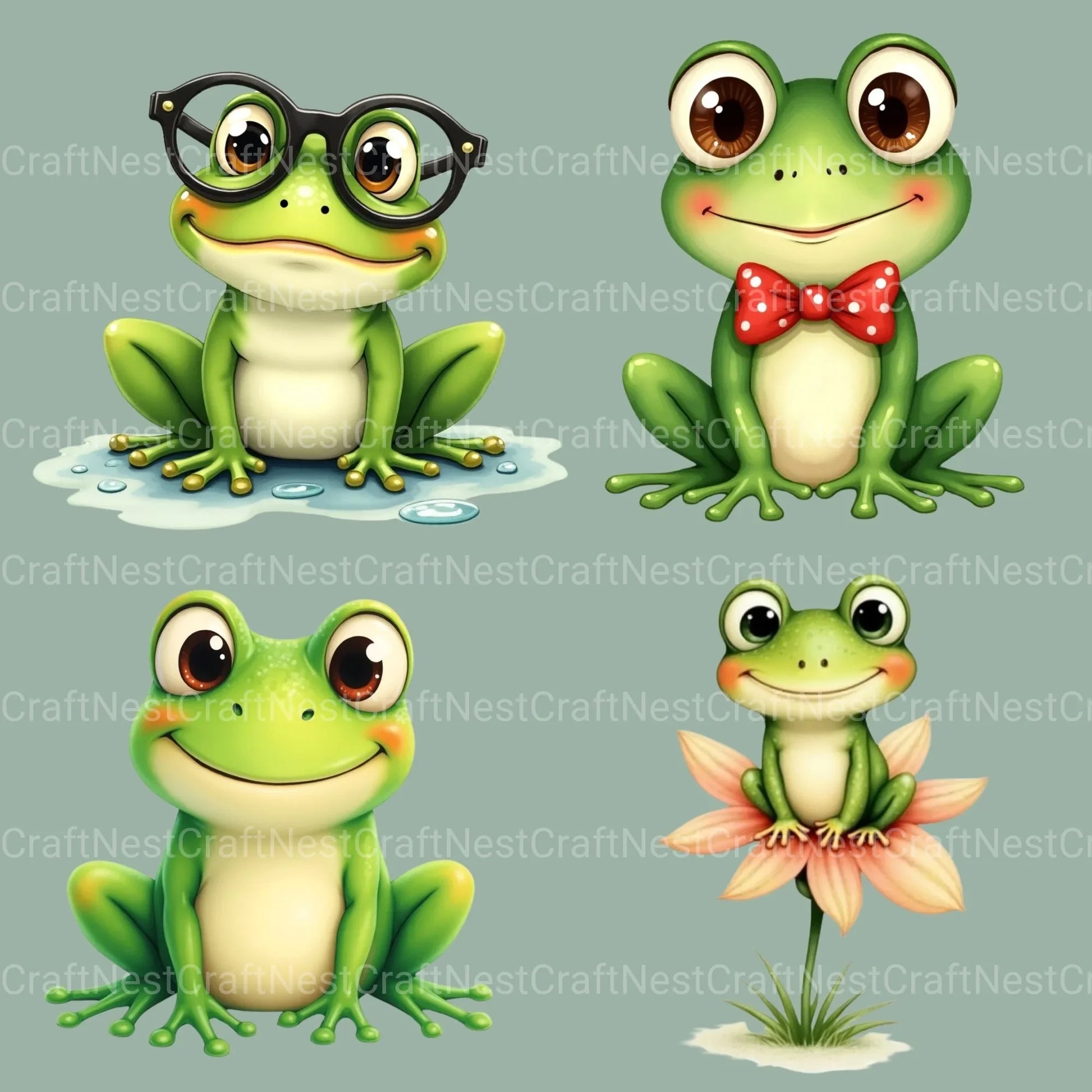 Frogs Updated Clipart Bundle - CraftNest - Digital Crafting and Art