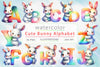 Easter Bunny Alphabet Clipart Bundle 2