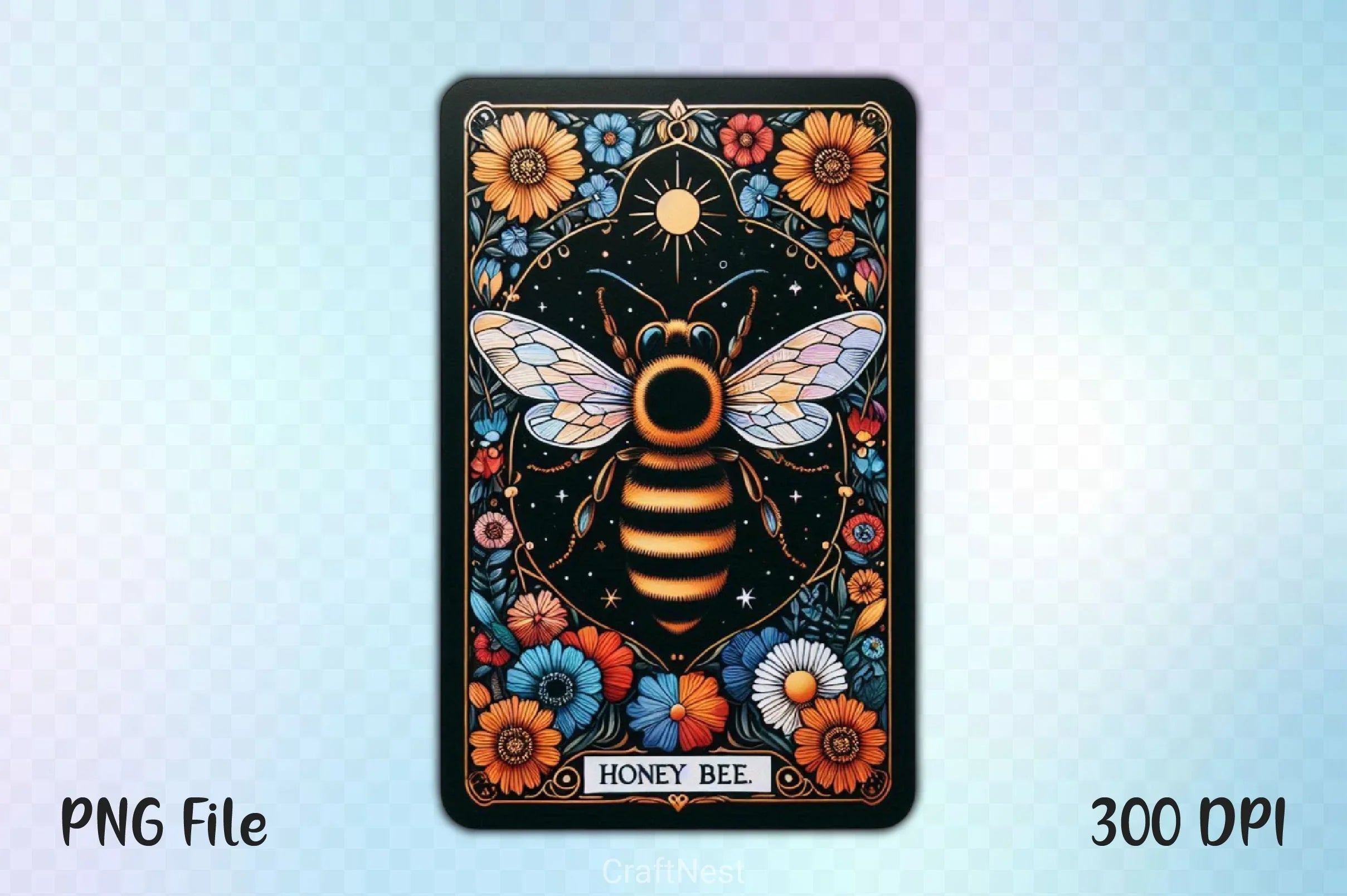 Honey Bee Tarot Card Clipart Bundle 11 - CraftNest - Digital Crafting and Art