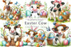 Easter Cow Clipart Bundle