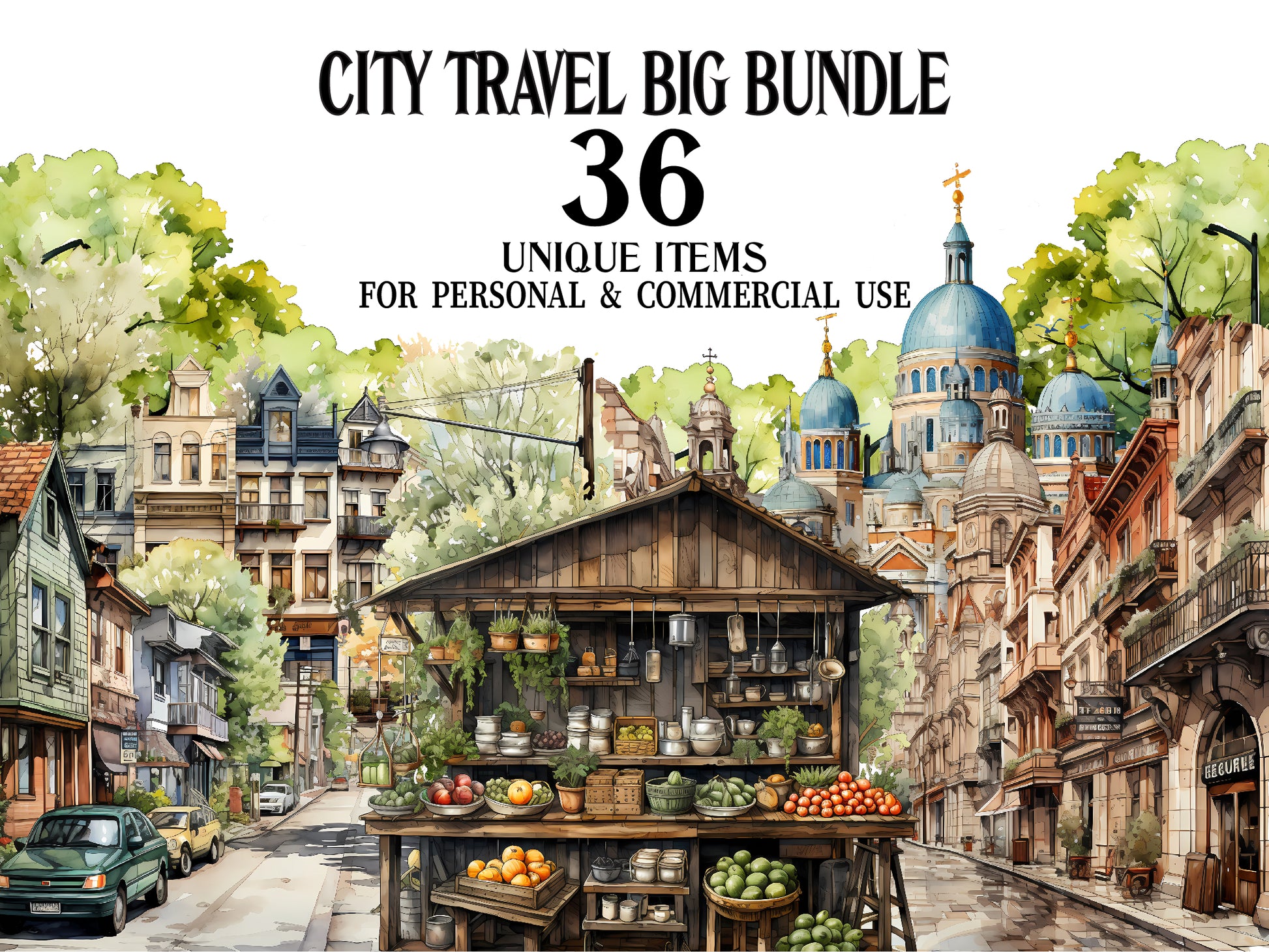 City Travel Clipart - CraftNest