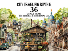 City Travel Clipart - CraftNest