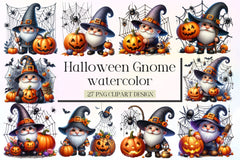 Cute Halloween Gnome Clipart Bundle - CraftNest - Digital Crafting and Art
