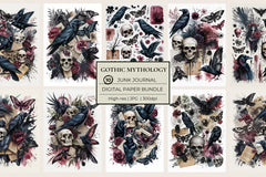 Gothic Mythology Junk Journal Papers - CraftNest - Digital Crafting and Art