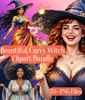 Curvy Witch Clipart Bundle