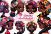 Adorable Afro Baby Girl Clipart Bundle