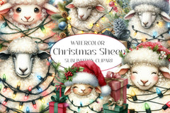 Christmas Sheep Clipart Bundle - CraftNest - Digital Crafting and Art
