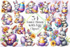 Easter Bunny With Egg Clipart Bundle