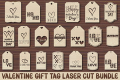 Valentine Gift Tag Laser Cut Bundle - CraftNest - Digital Crafting and Art