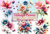 Vintage Flower Clipart Bundle