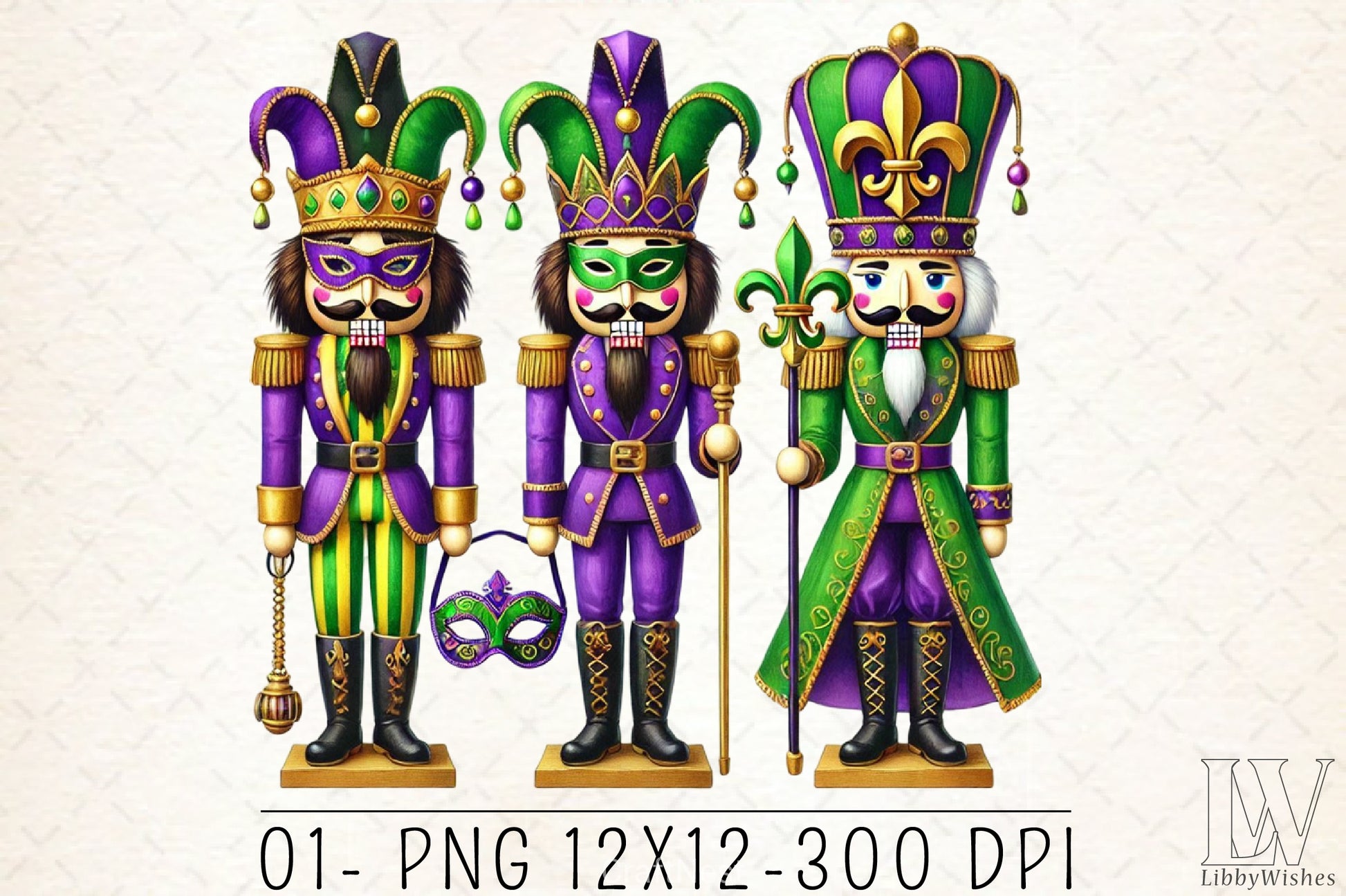 Nutcracker Mardi Gras Clipart Bundle - CraftNest - Digital Crafting and Art