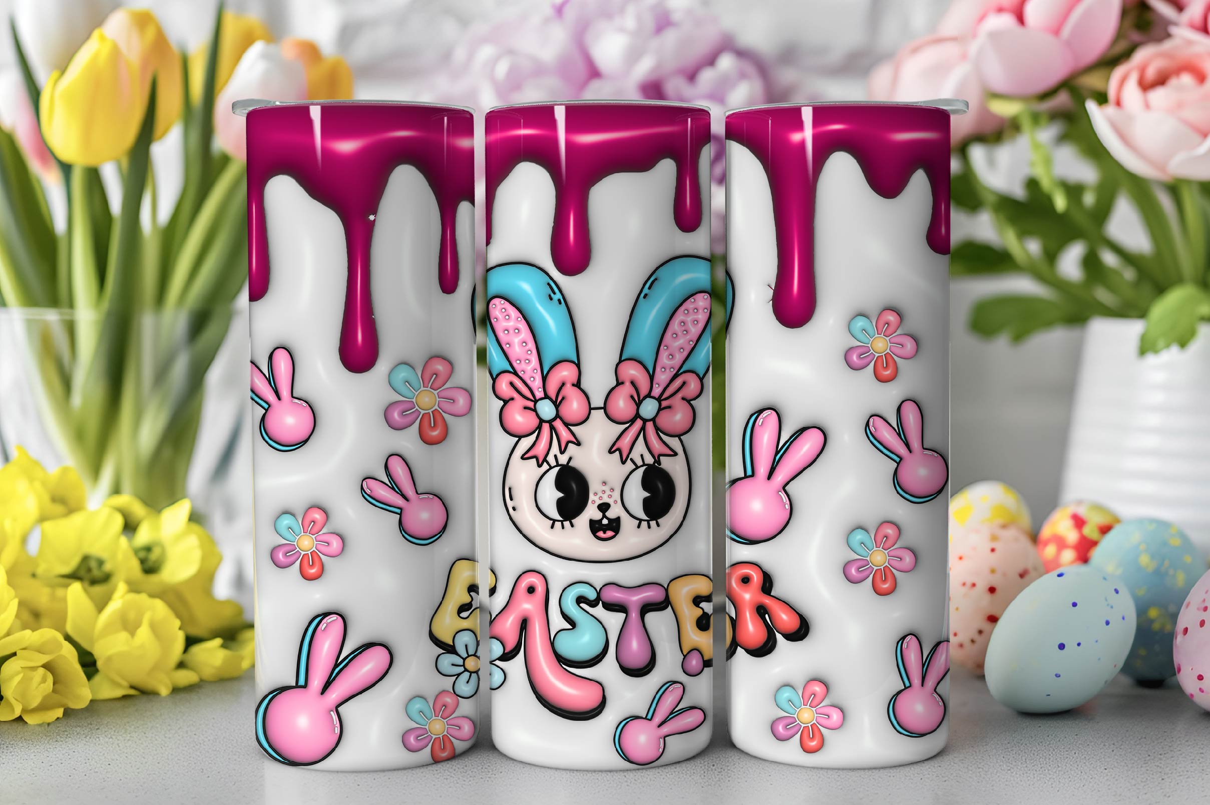 3D Inflated Easter Tumbler Bundle 1 - CraftNest - Digital Crafting and Art