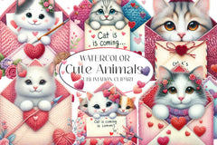 Cute Animals In Crochet Envelopes Clipart Bundle - CraftNest - Digital Crafting and Art