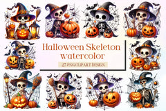Halloween Skeleton Clipart Bundle 12 - CraftNest - Digital Crafting and Art