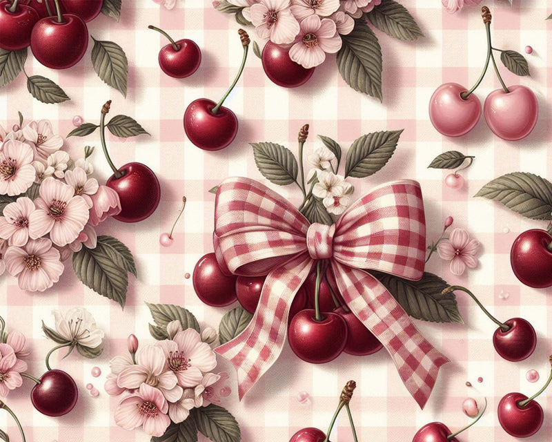 Cherry Seamless Digital Paper - CraftNest - Digital Crafting and Art