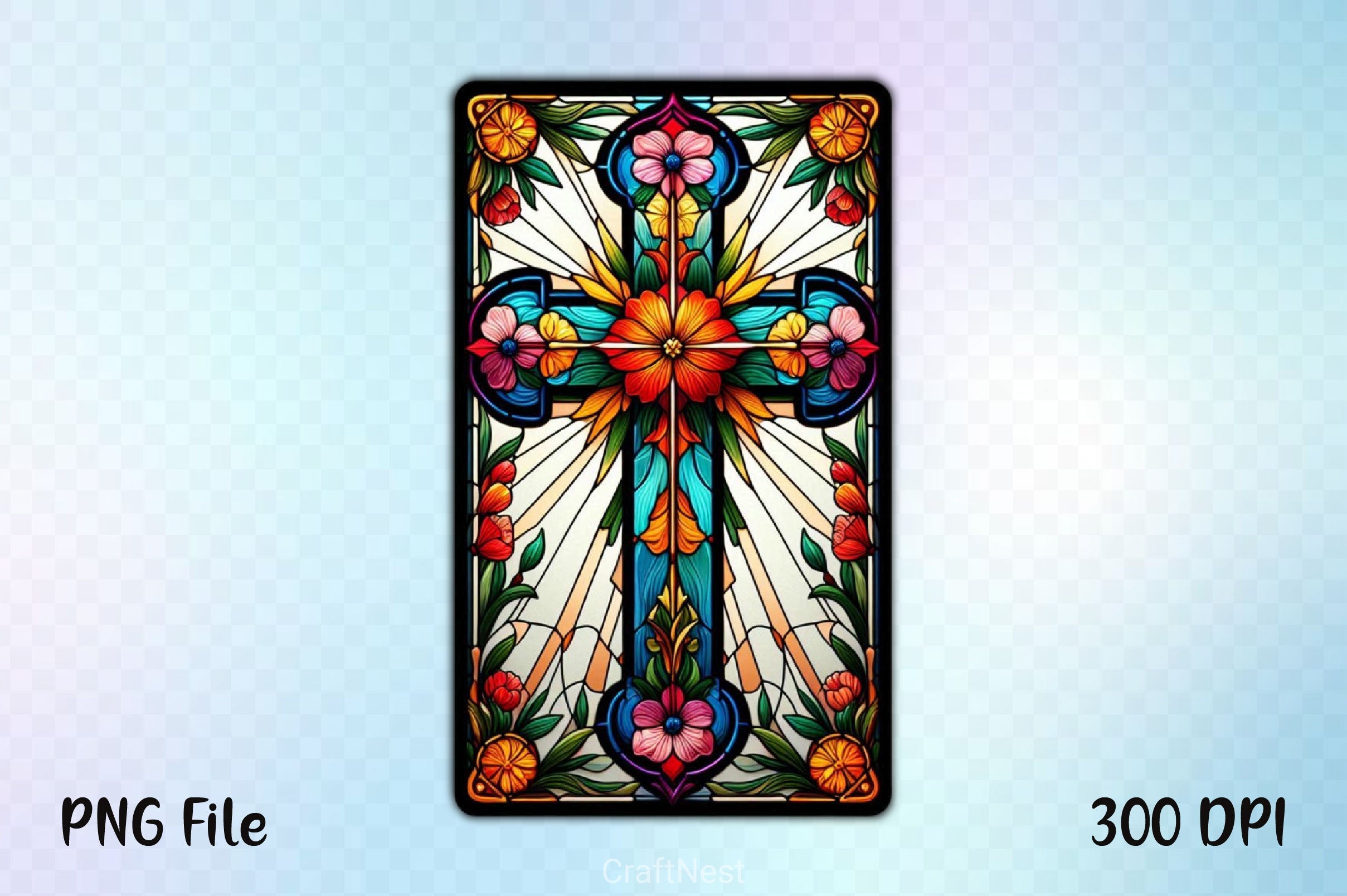 Stained Glass Cross Tarot Card Clipart Bundle 16 - CraftNest - Digital Crafting and Art