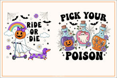 Groovy Halloween Clipart Bundle 13 - CraftNest - Digital Crafting and Art