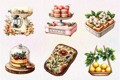 Bohemian Summer Baking Clipart Bundle - CraftNest - Digital Crafting and Art