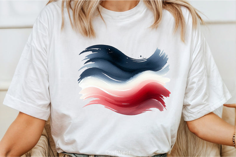 4th of July Brushstroke Clipart Bundle - CraftNest - Digital Crafting and Art