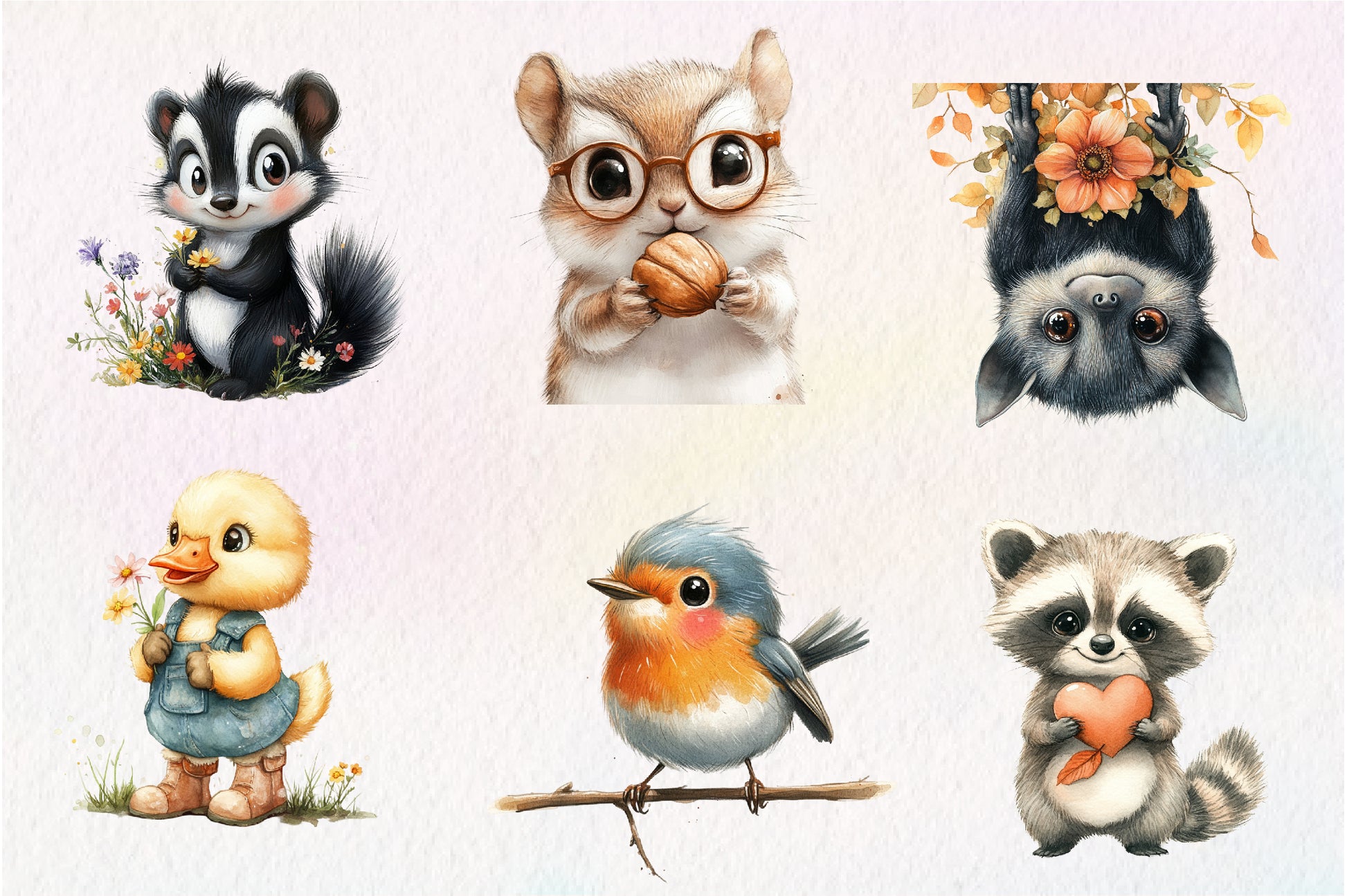 Sweet Forest Friends Cute Baby Animals Clipart Bundle - CraftNest - Digital Crafting and Art