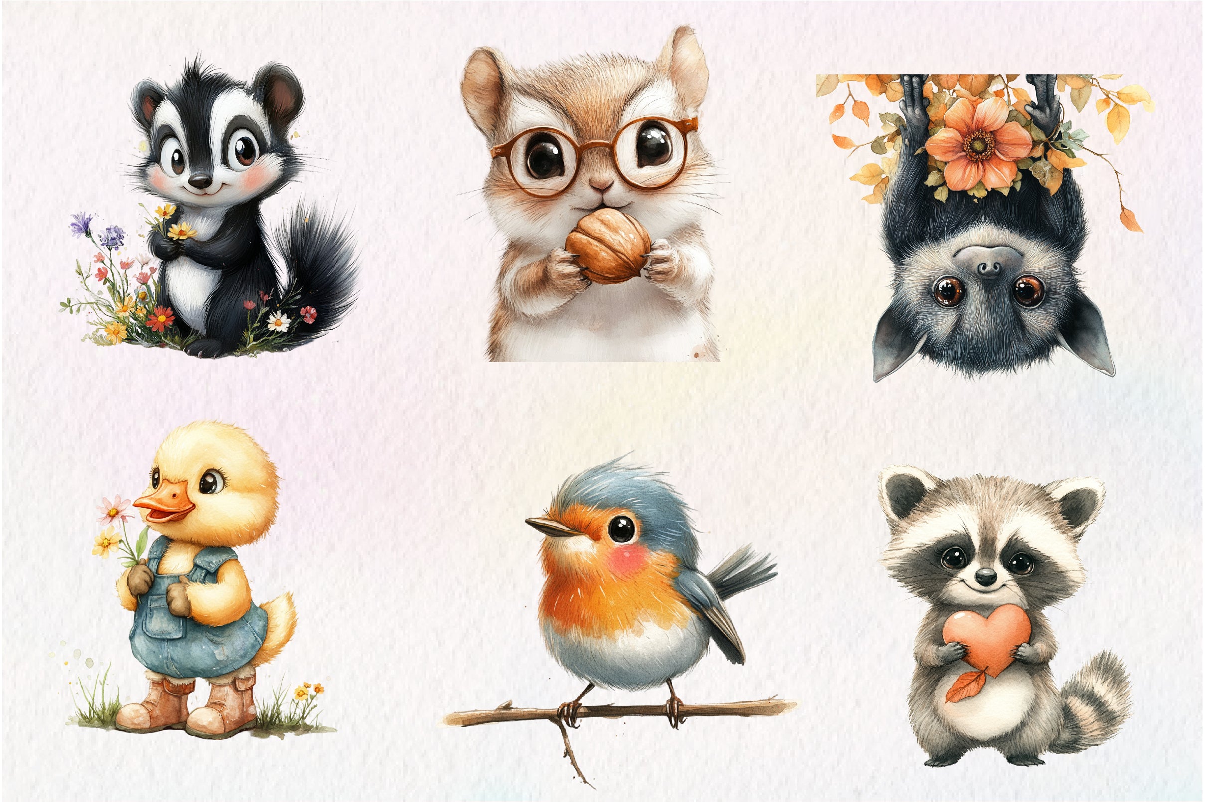 Sweet Forest Friends Cute Baby Animals Clipart Bundle - CraftNest - Digital Crafting and Art