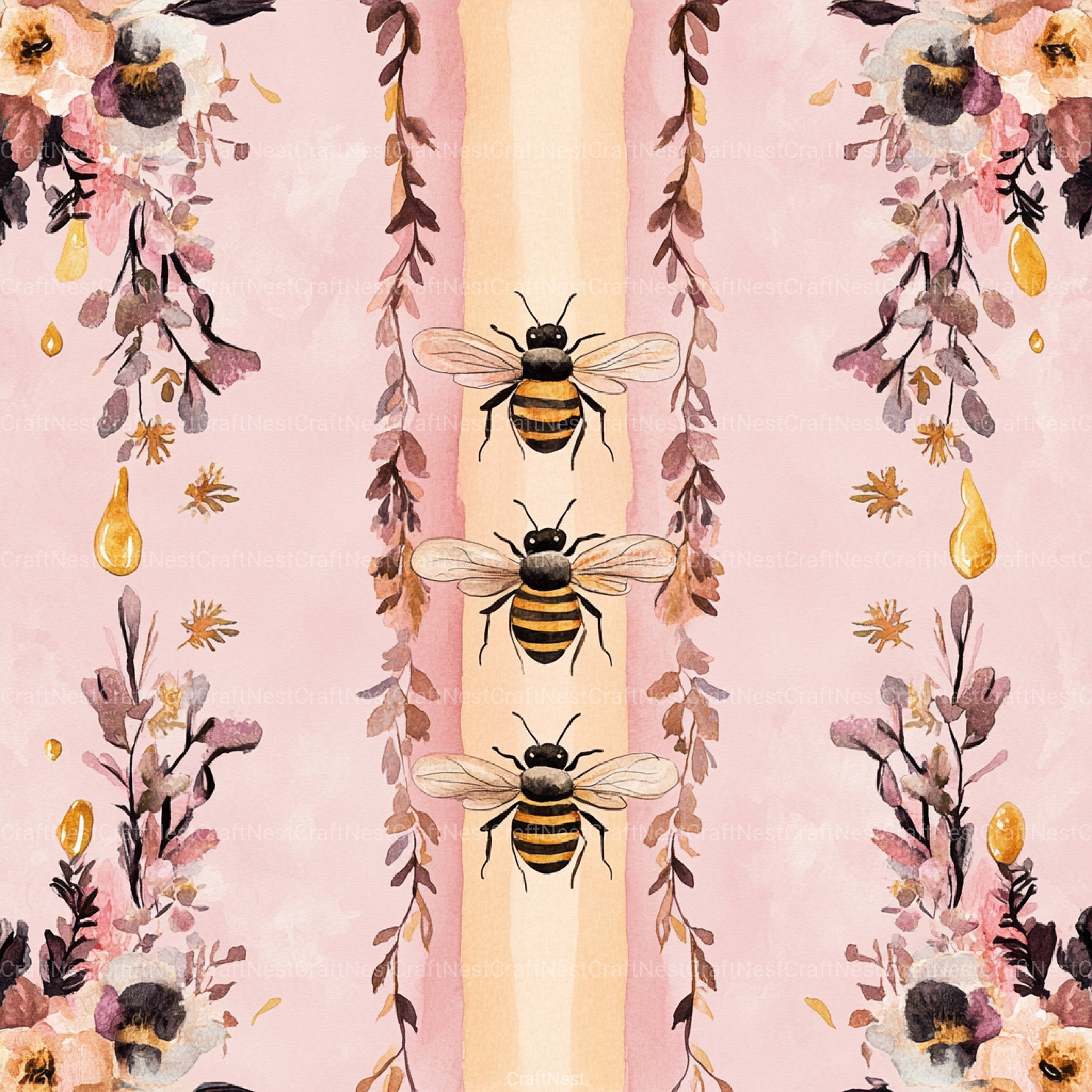 Princess Bee Digital Paper - CraftNest - Digital Crafting and Art