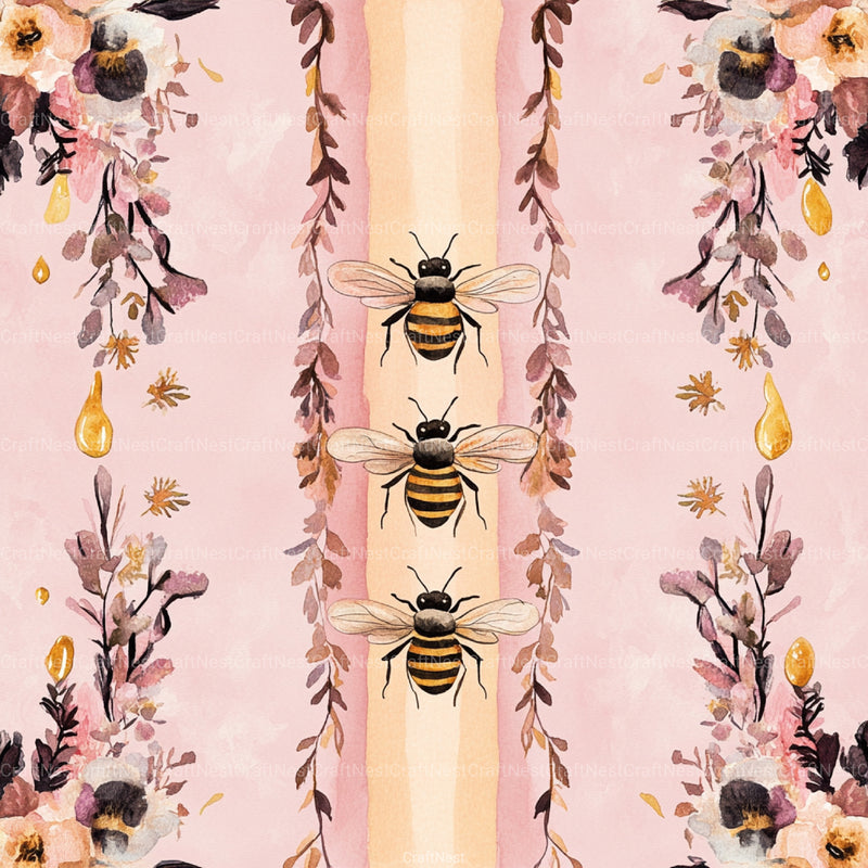 Princess Bee Digital Paper - CraftNest - Digital Crafting and Art