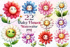 Cute Daisy Cute Flowers Clipart Bundle