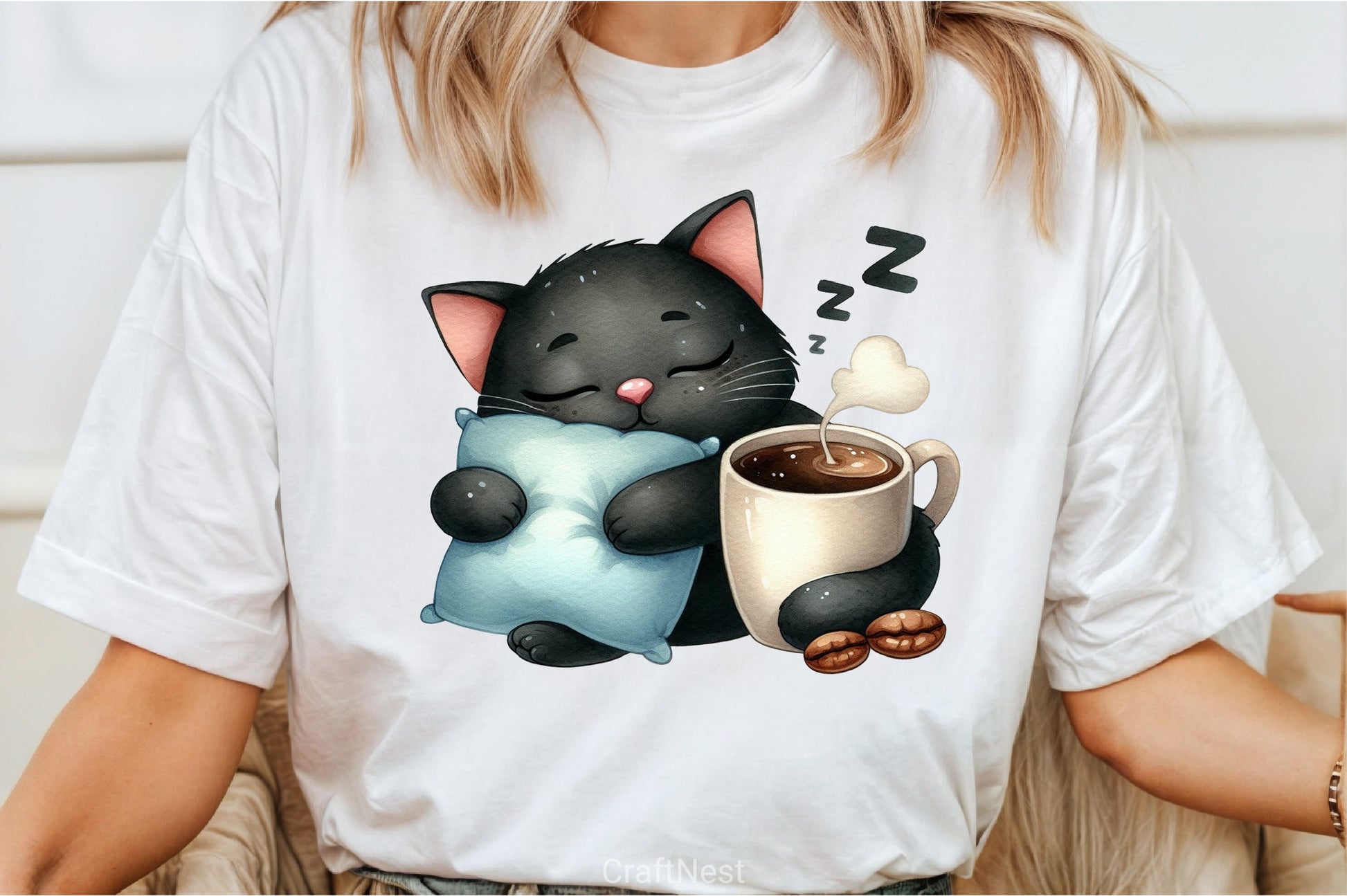 Cat Silhouette Coffee Clipart Bundle - CraftNest - Digital Crafting and Art