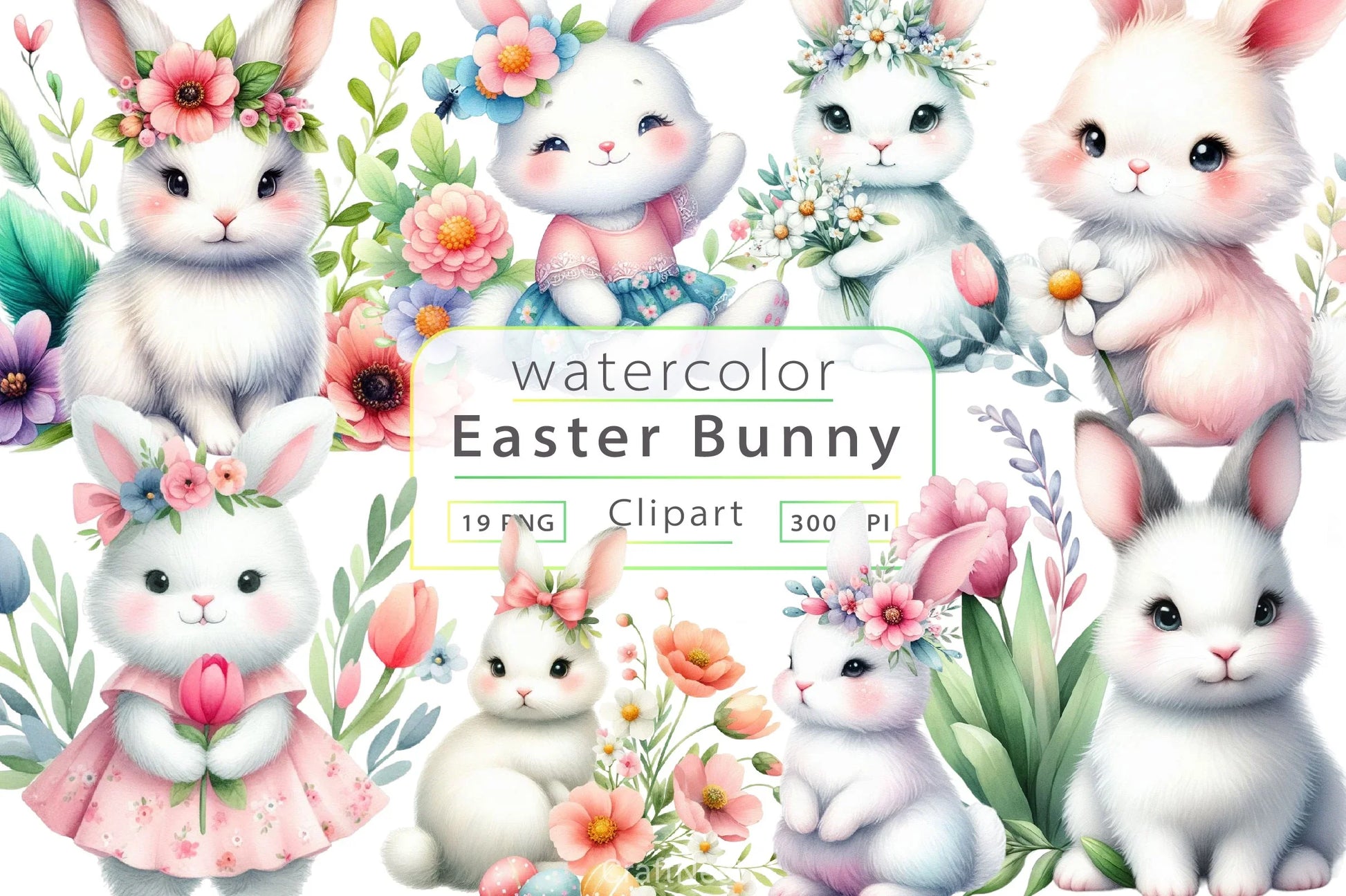 Easter Bunny Clipart Bundle 29 - CraftNest - Digital Crafting and Art