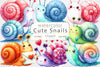 Cute Snails Clipart Bundle