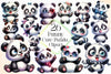 Funny Cute Panda Clipart Bundle
