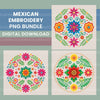 Mexican Embroidery Clipart Bundle