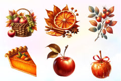 Autumn Fruits Clipart Bundle - CraftNest - Digital Crafting and Art
