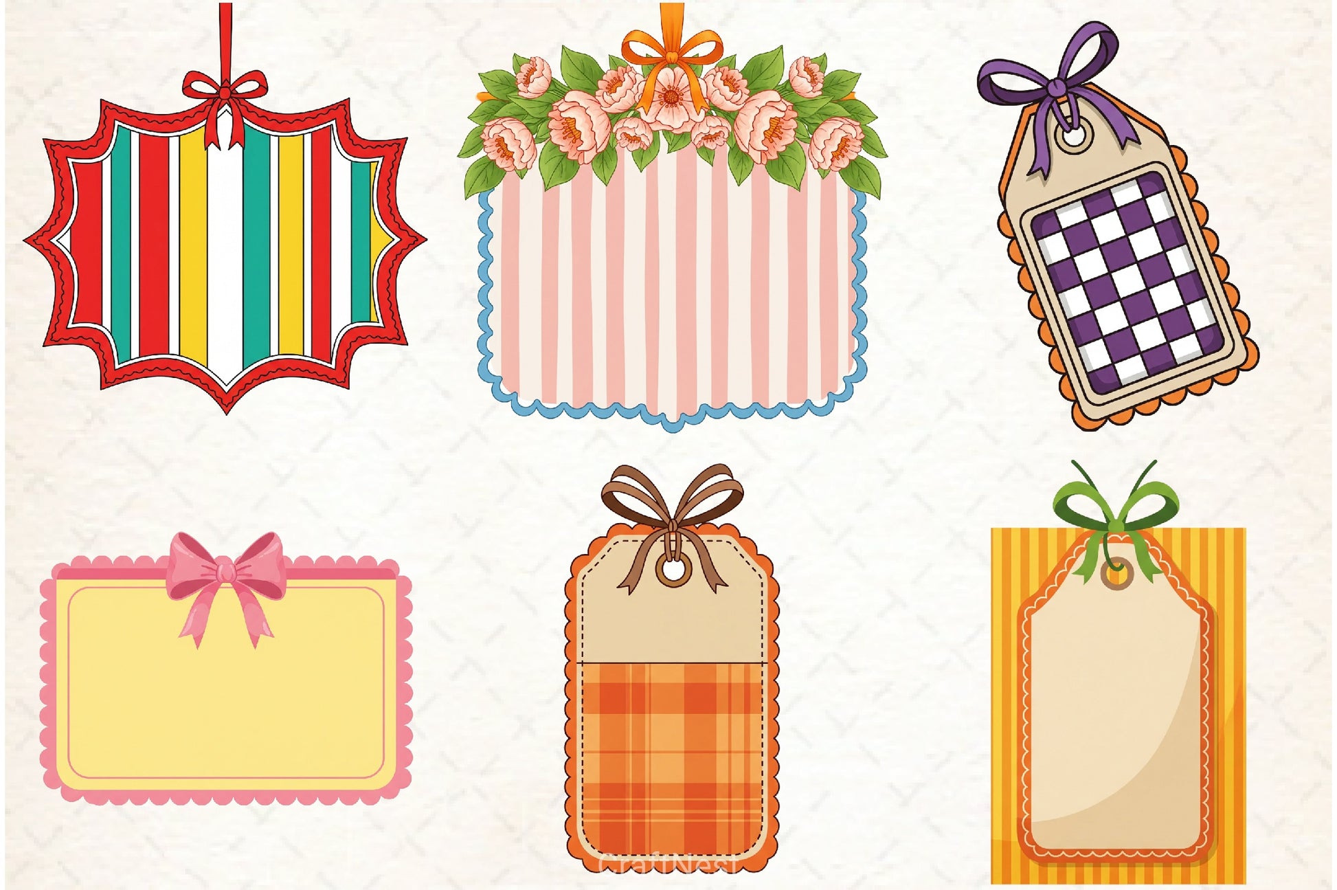 Coquette Border Frame Clipart Bundle - CraftNest - Digital Crafting and Art