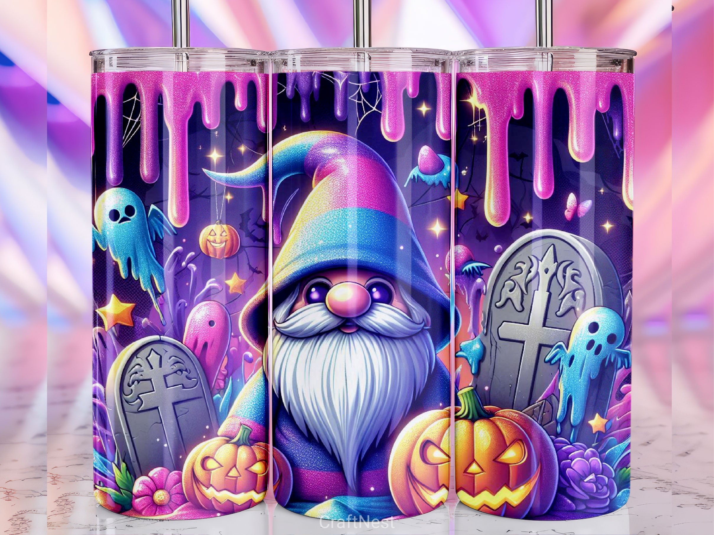 Halloween Gnome Tumbler Wrap Bundle - CraftNest - Digital Crafting and Art