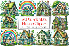 St. Patrick's Day House Clipart Bundle - CraftNest - Digital Crafting and Art