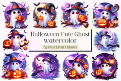 Cute Halloween Ghost Clipart Bundle 3 - CraftNest - Digital Crafting and Art